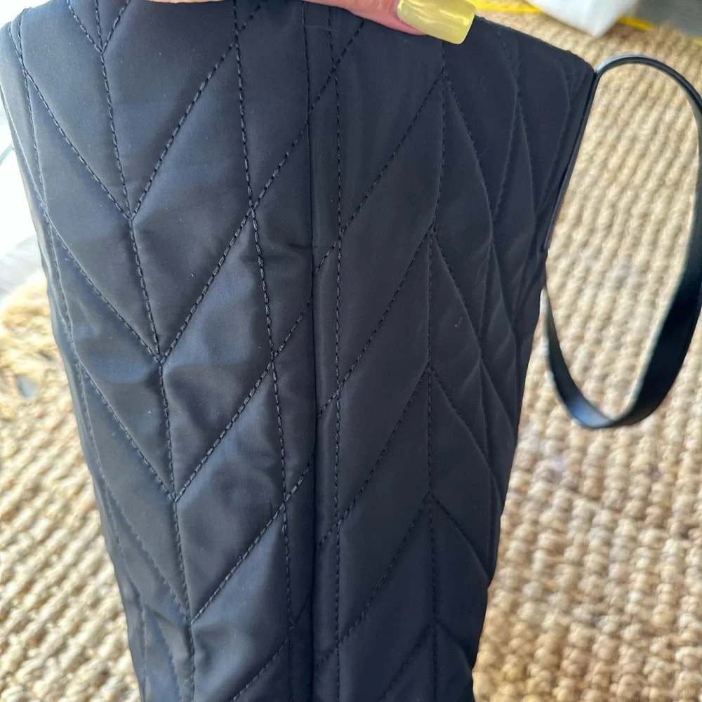 Bugatti Black Chevron Quilted Laptop Bag NWT